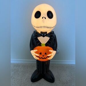 Disney Gemmy Lighted Blow Mold Jack Skellington 24" Outdoor Decor
